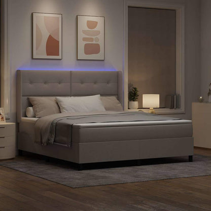 Letto a Sorgente LED con materasso Talpa 180 x 200 cm Tessuto