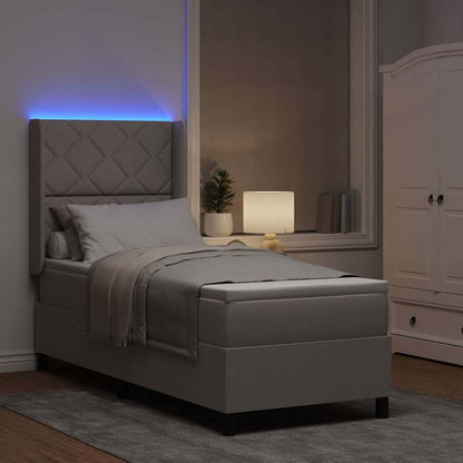 Letto a Sorgente LED con materasso Talpa 80 x 200 cm Tessuto