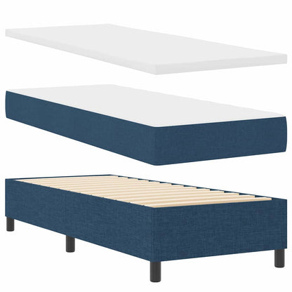 Letto a Sorgente LED con materasso Blu 80 x 200 cm Tessuto