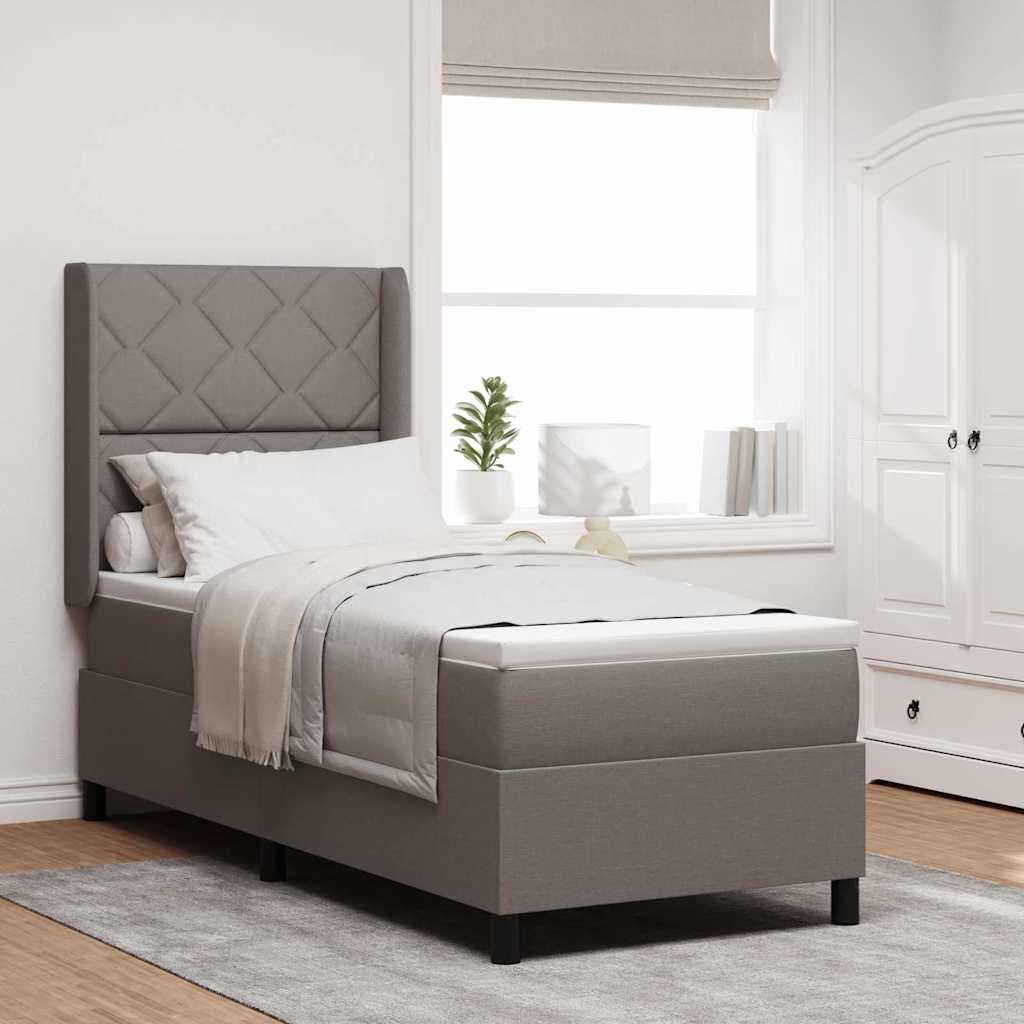 Letto a Sorgente LED con materasso Talpa 90 x 190 cm Tessuto