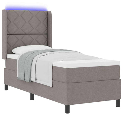 Letto a Sorgente LED con materasso Talpa 90 x 190 cm Tessuto