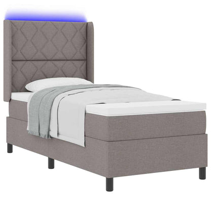Letto a Sorgente LED con materasso Talpa 90 x 200 cm Tessuto