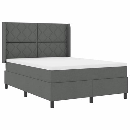 Letto a Sorgente LED Grigio scuro 160 x 200 cm Tessuto