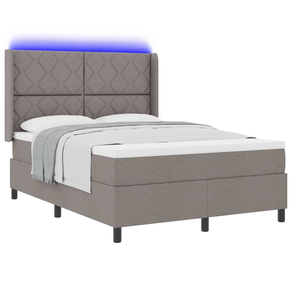 Letto a Sorgente LED con materasso Talpa 160 x 200 cm Tessuto