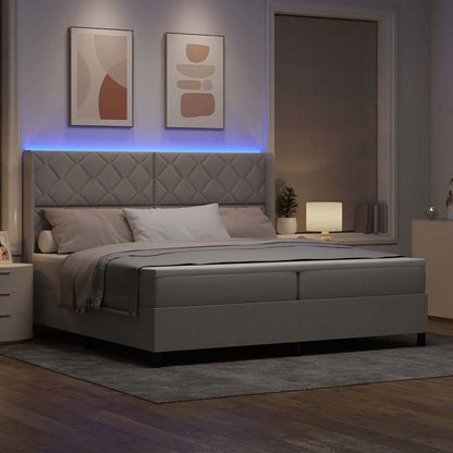 Letto a Sorgente LED con materasso Talpa 200 x 200 cm Tessuto