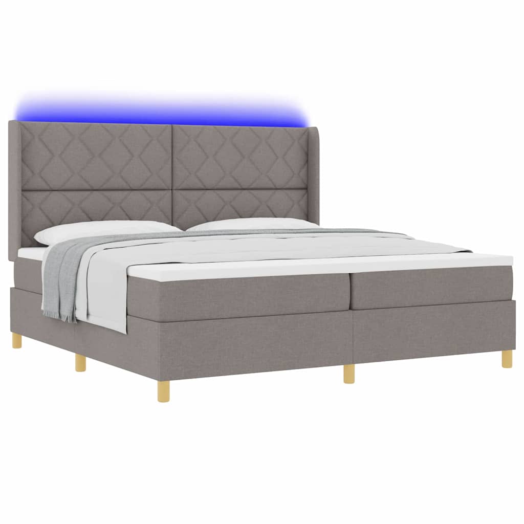 Letto a molle con materasso con led Talpa 200 x 200 cm Tessuto