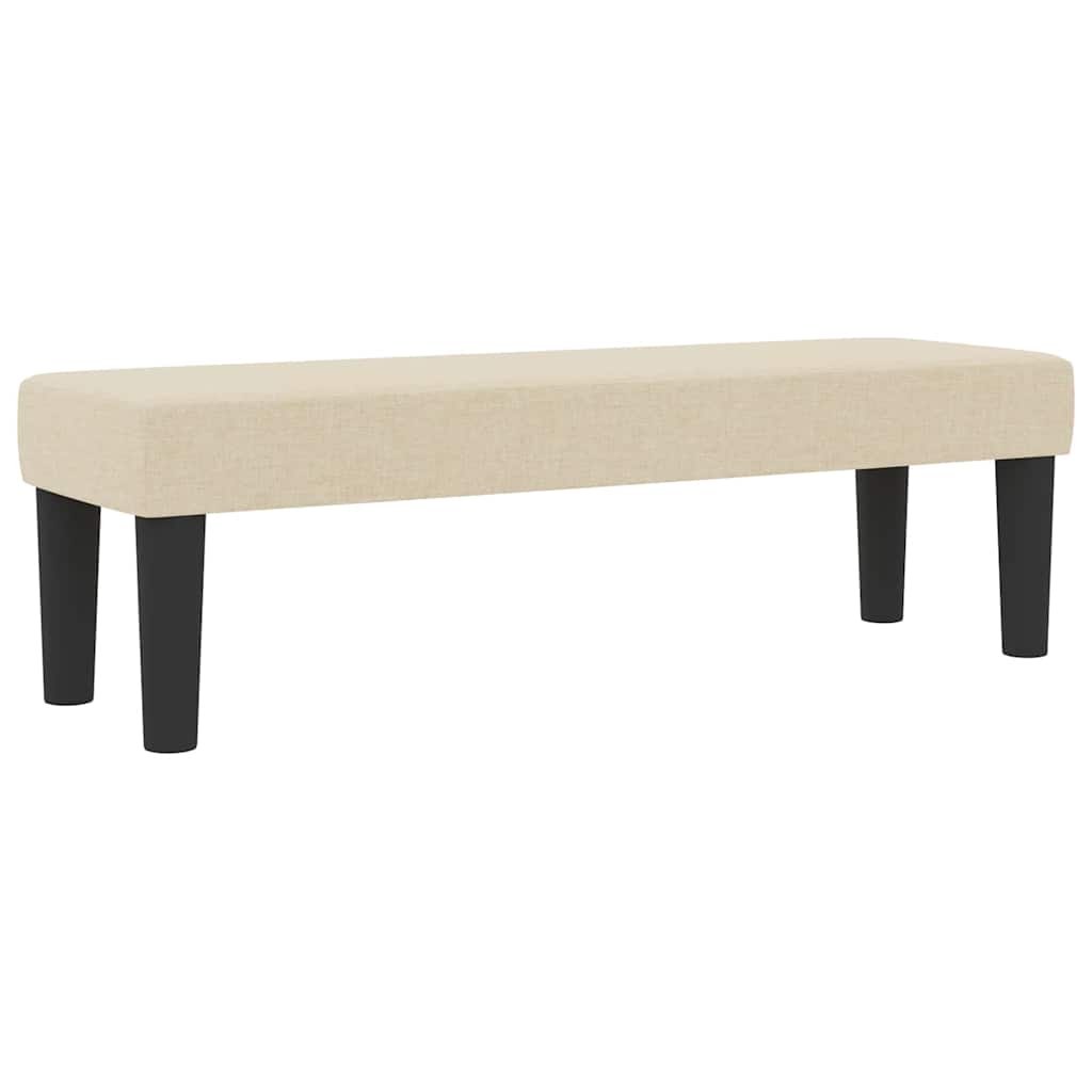 Letto a molle con materasso Crema 120 x 190 cm Tessuto