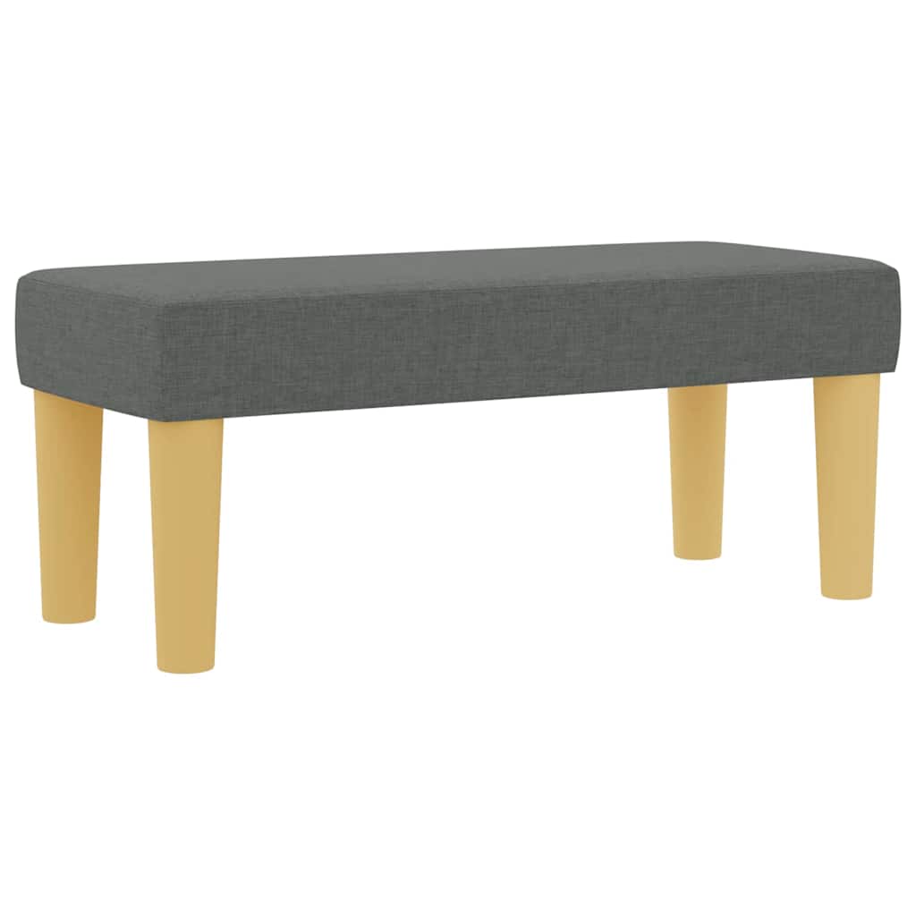 Letto a molle con materasso Grigio scuro 90 x 190 cm Tessuto