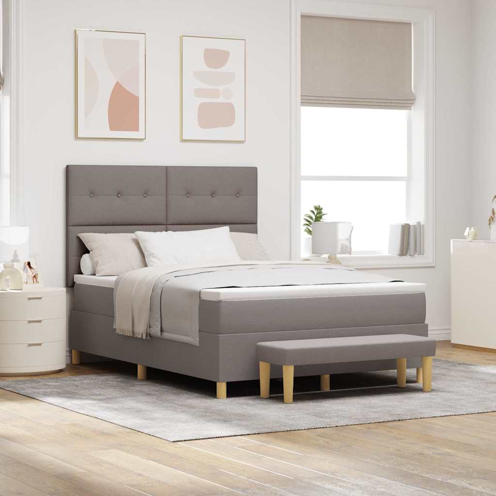 Letto a molle con materasso Talpa 140 x 190 cm Tessuto