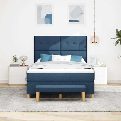 Letto a molle con materasso Blu 140 x 190 cm Tessuto