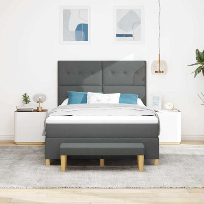 Letto a molle con materasso Grigio scuro 140 x 200 cm Tessuto