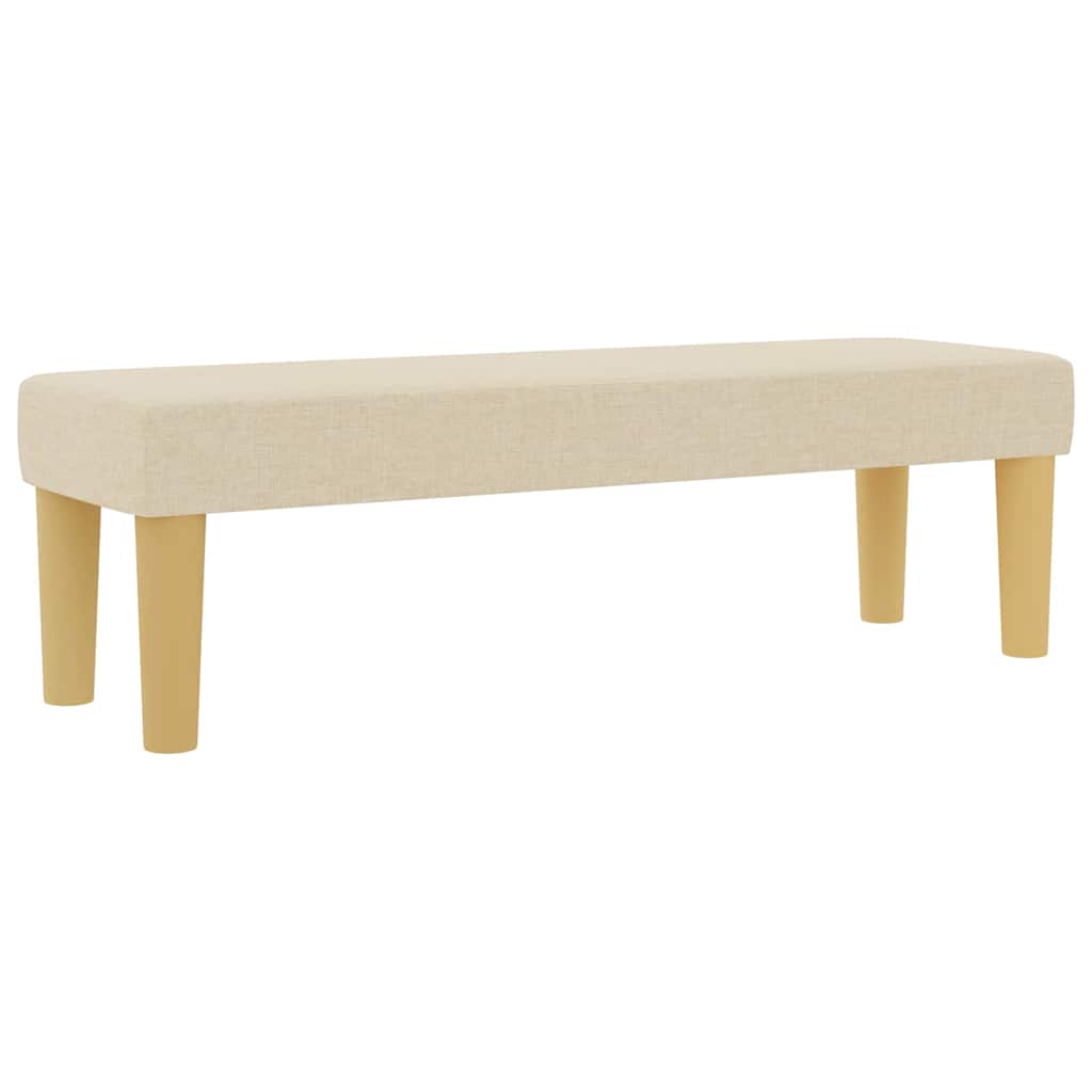 Letto a molle con materasso Crema 180 x 200 cm Tessuto
