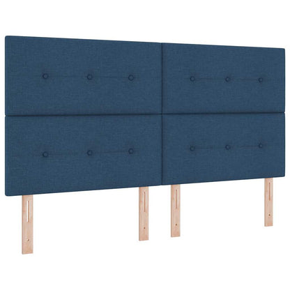 Letto a molle con materasso Blu 180 x 200 cm Tessuto