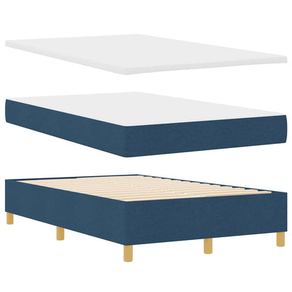 Letto a molle con materasso Blu 120 x 200 cm Tessuto