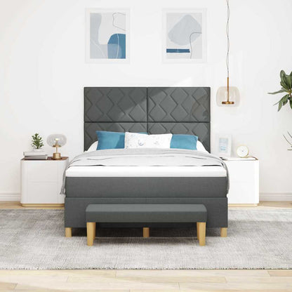 Letto a molle con materasso Grigio scuro 160 x 200 cm Tessuto