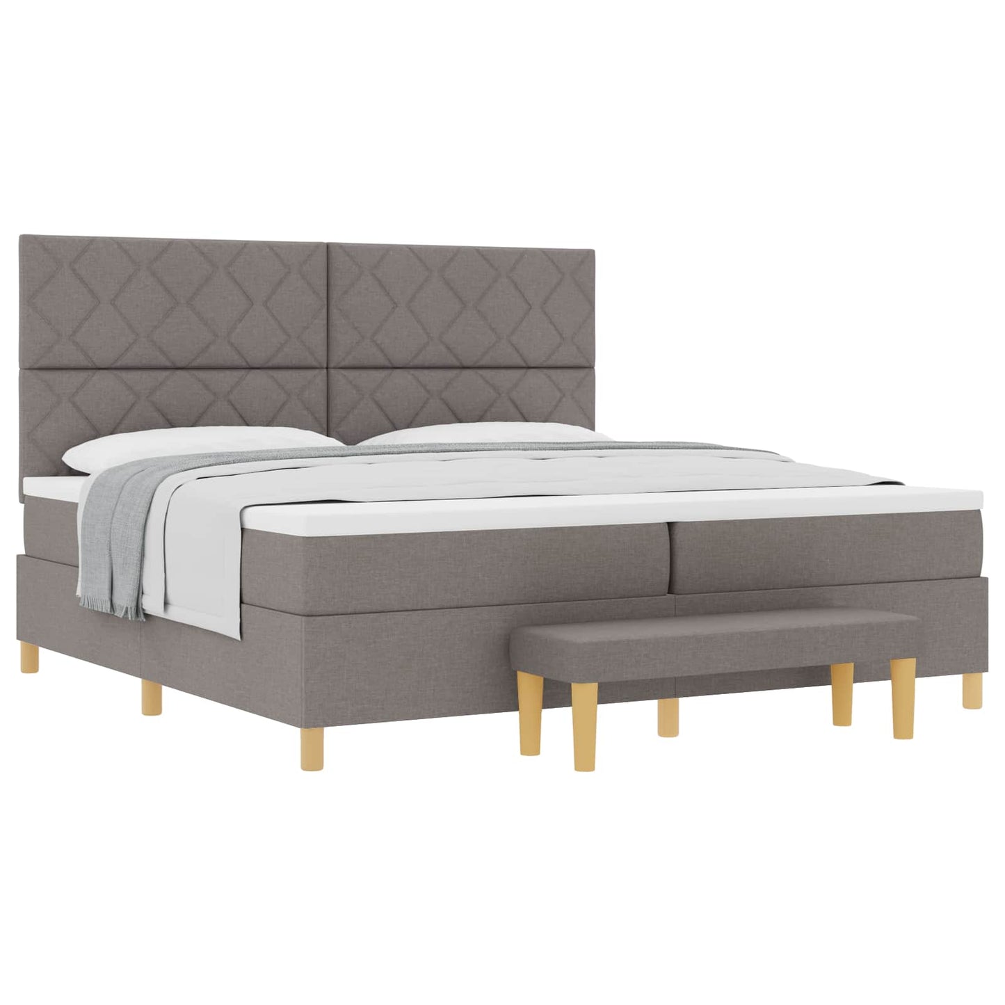 Letto a molle con materasso Talpa 200 x 200 cm Tessuto
