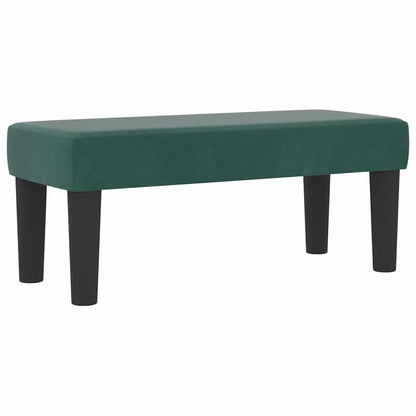 Letto a molle con materasso Verde scuro 80 x 200 cm Velluto