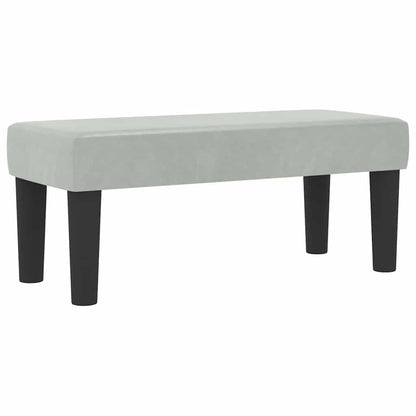 Letto a molle con materasso Grigio chiaro 90 x 190 cm Velluto