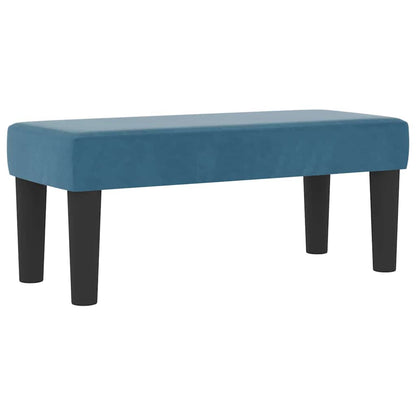 Letto a molle con materasso Blu scuro 90 x 190 cm Velluto