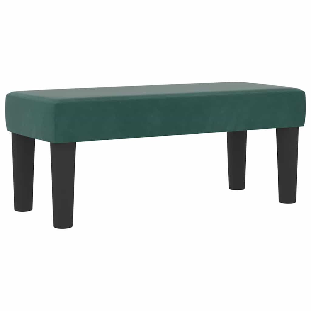Letto a molle con materasso Verde Scuro 100 x 200 cm Velluto
