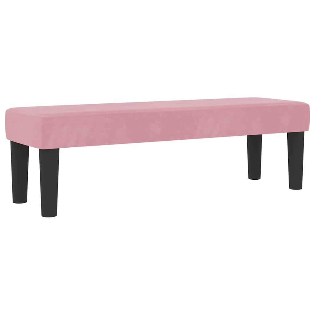 Letto a molle con materasso Rosa 120 x 200 cm Velluto