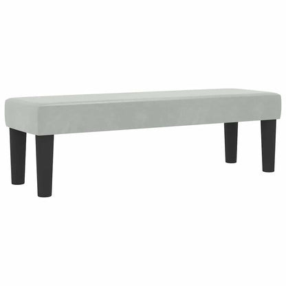 Letto a molle con materasso Grigio chiaro 140 x 190 cm Velluto