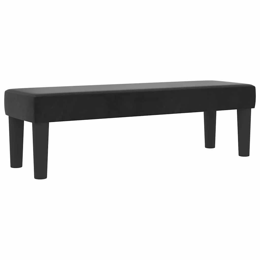 Letto a molle con materasso Nero 140 x 190 cm Velluto