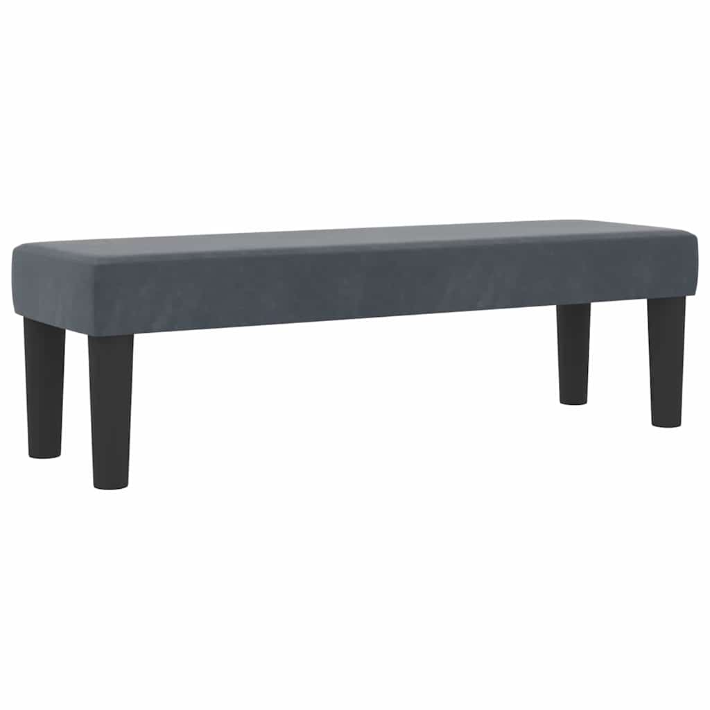 Letto a molle con materasso Grigio scuro 140 x 200 cm Velluto