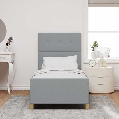Struttura del letto Grigio chiaro 90 x 190 cm Tessuto
