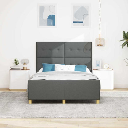 Struttura del letto Grigio scuro 140 x 190 cm Tessuto