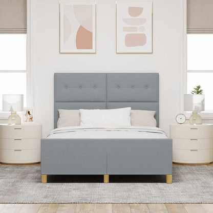 Struttura del letto Grigio chiaro 140 x 200 cm Tessuto