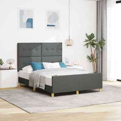 Struttura del letto Grigio scuro 140 x 200 cm Tessuto