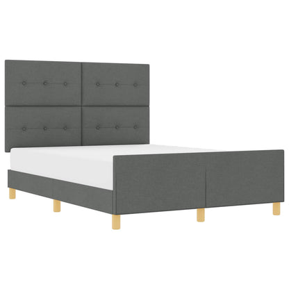 Struttura del letto Grigio scuro 140 x 200 cm Tessuto