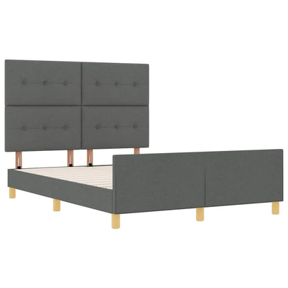 Struttura del letto Grigio scuro 140 x 200 cm Tessuto