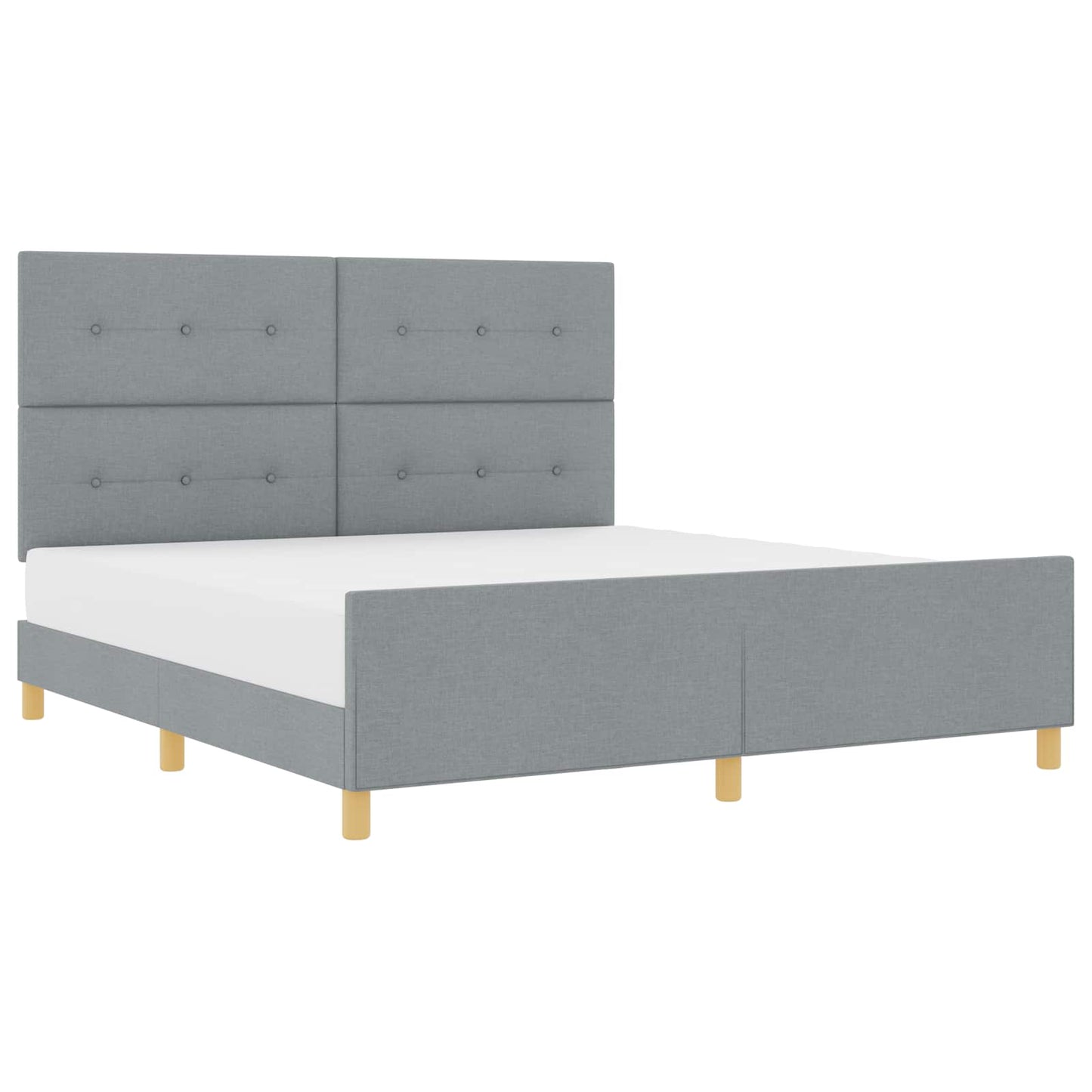 Struttura del letto Grigio chiaro 180 x 200 cm Tessuto