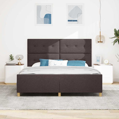 Struttura del letto Marrone Scuro 180 x 200 cm Tessuto