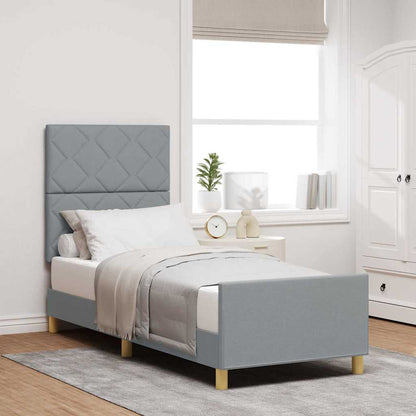 Struttura del letto Grigio chiaro 80 x 200 cm Tessuto