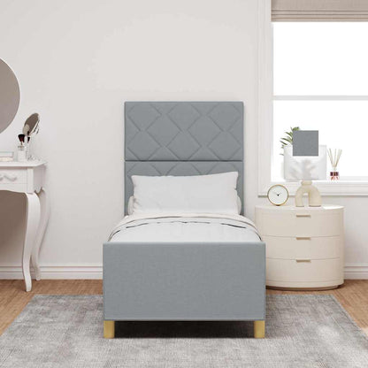 Struttura del letto Grigio chiaro 80 x 200 cm Tessuto