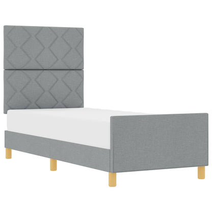 Struttura del letto Grigio chiaro 80 x 200 cm Tessuto