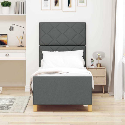 Struttura del letto Grigio scuro 80 x 200 cm Tessuto