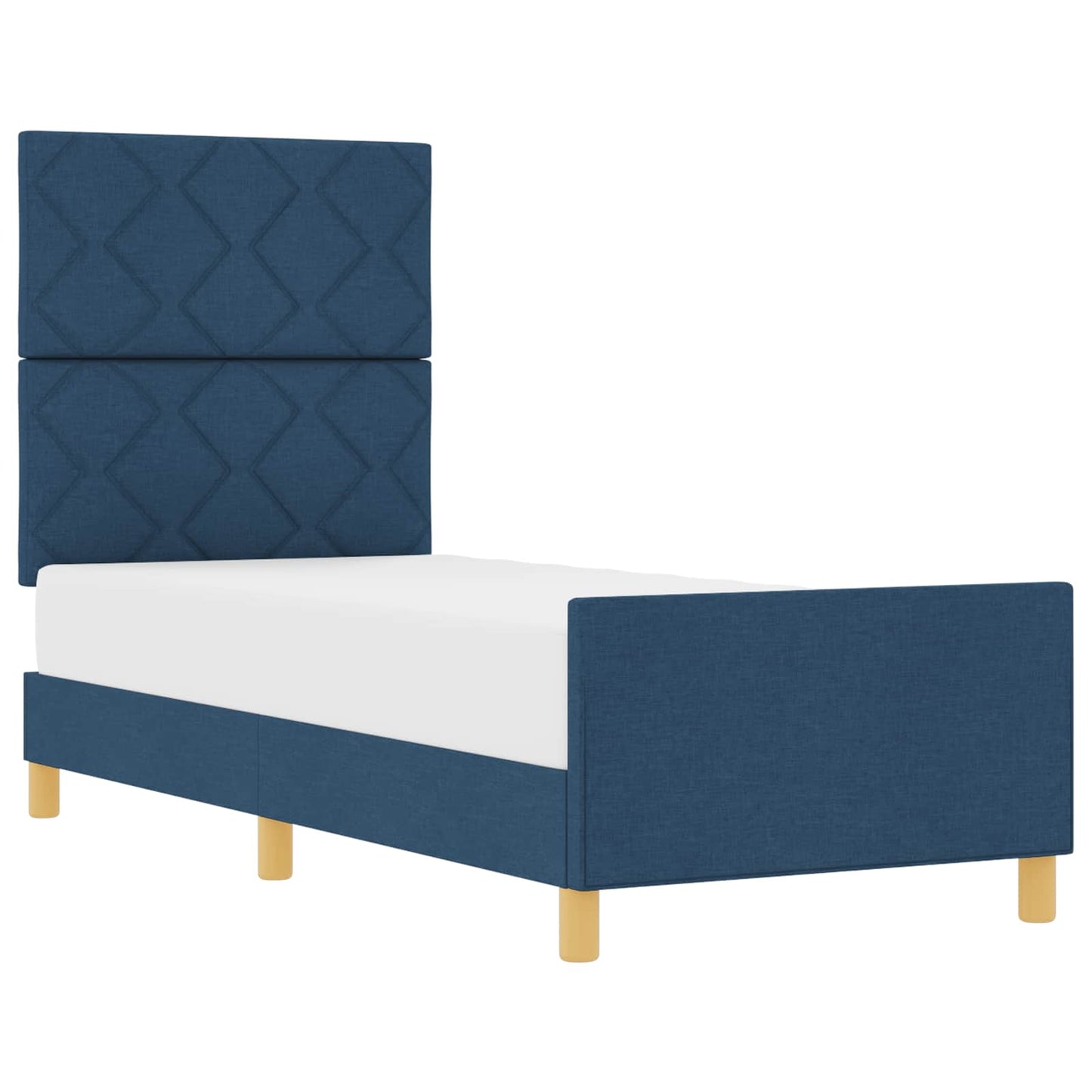 Struttura del letto con testiera Blu 80 x 200 cm Tessuto