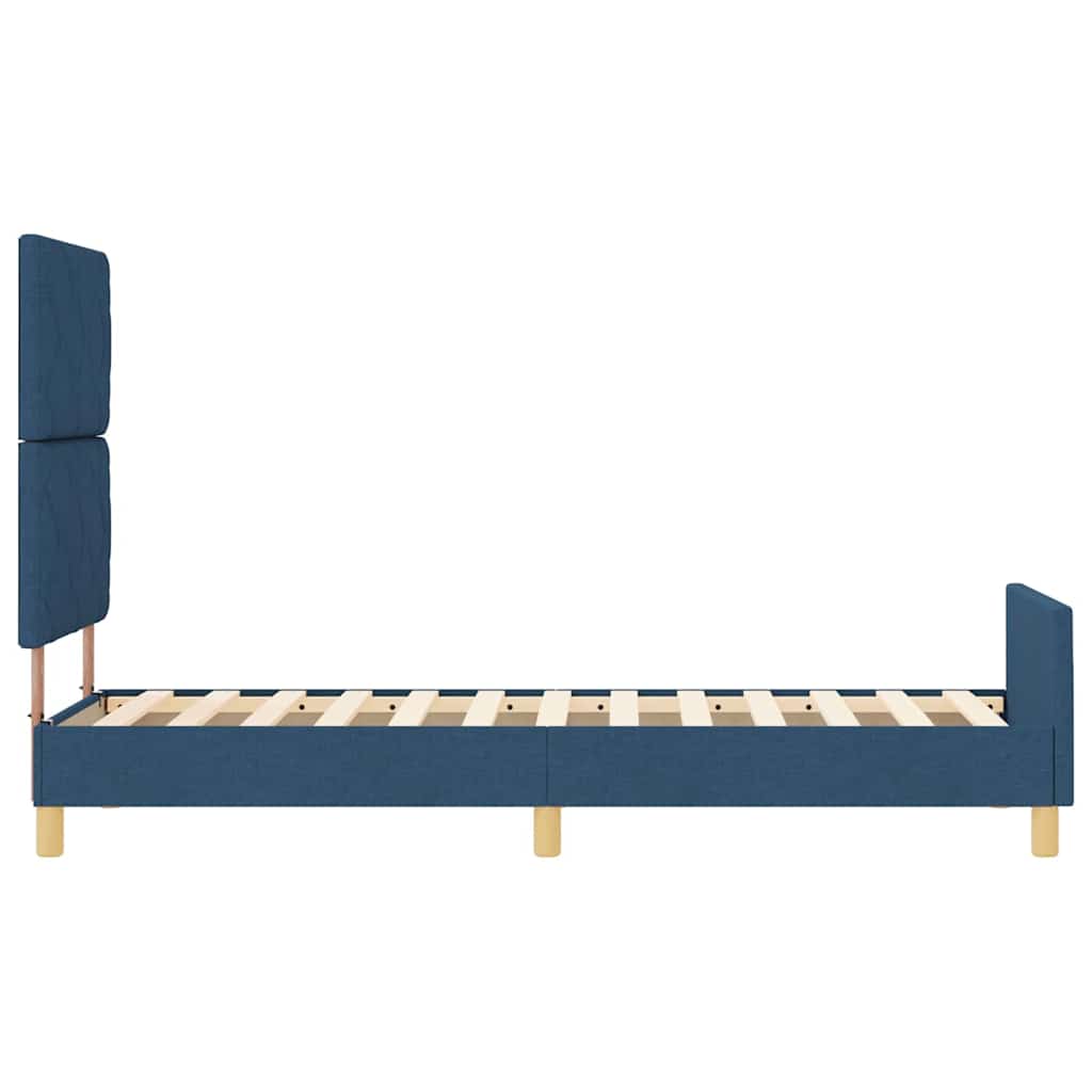 Struttura del letto con testiera Blu 80 x 200 cm Tessuto