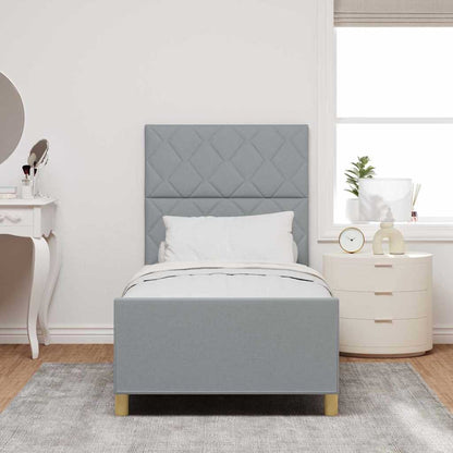Struttura del letto Grigio chiaro 100 x 200 cm Tessuto