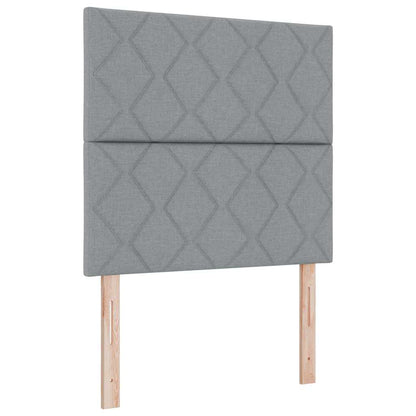 Struttura del letto Grigio chiaro 100 x 200 cm Tessuto