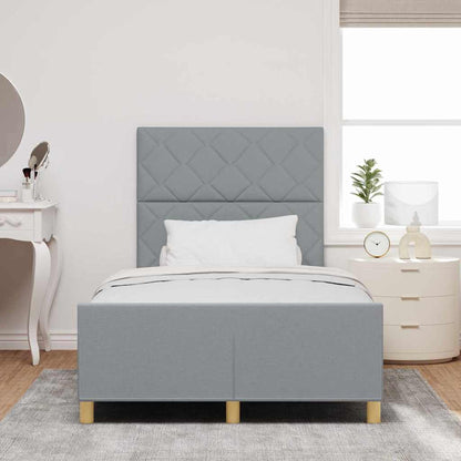 Struttura del letto Grigio chiaro 120 x 190 cm Tessuto