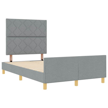 Struttura del letto Grigio chiaro 120 x 200 cm Tessuto