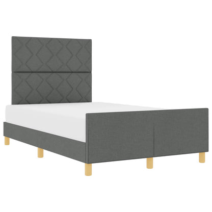 Struttura del letto Grigio scuro 120 x 200 cm Tessuto