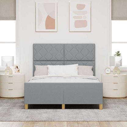 Struttura del letto Grigio chiaro 160 x 200 cm Tessuto