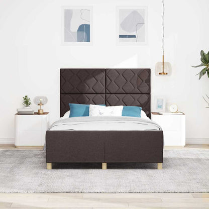 Struttura del letto Marrone Scuro 160 x 200 cm Tessuto