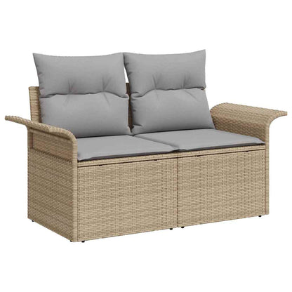 Set Divano da Giardino 5 pcs Beige e grigio polyrattan